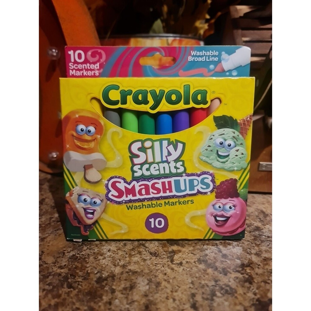 Crayola Silly Scents Smashup Broad Line Markers Back to School Supplies 10 Count